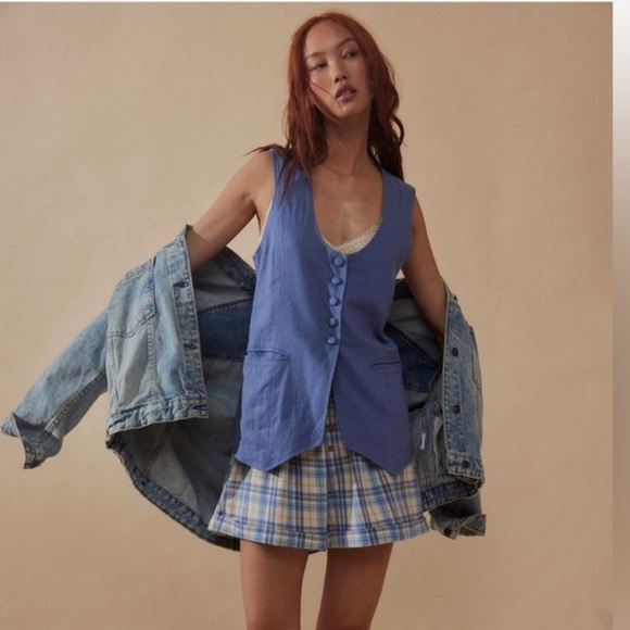 Free People Jackets & Blazers - Free People Millie Linen Vest